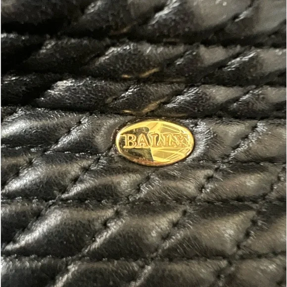 Authentic Bally Black Quilted Lamb Skin Purse - Picture 11 of 16